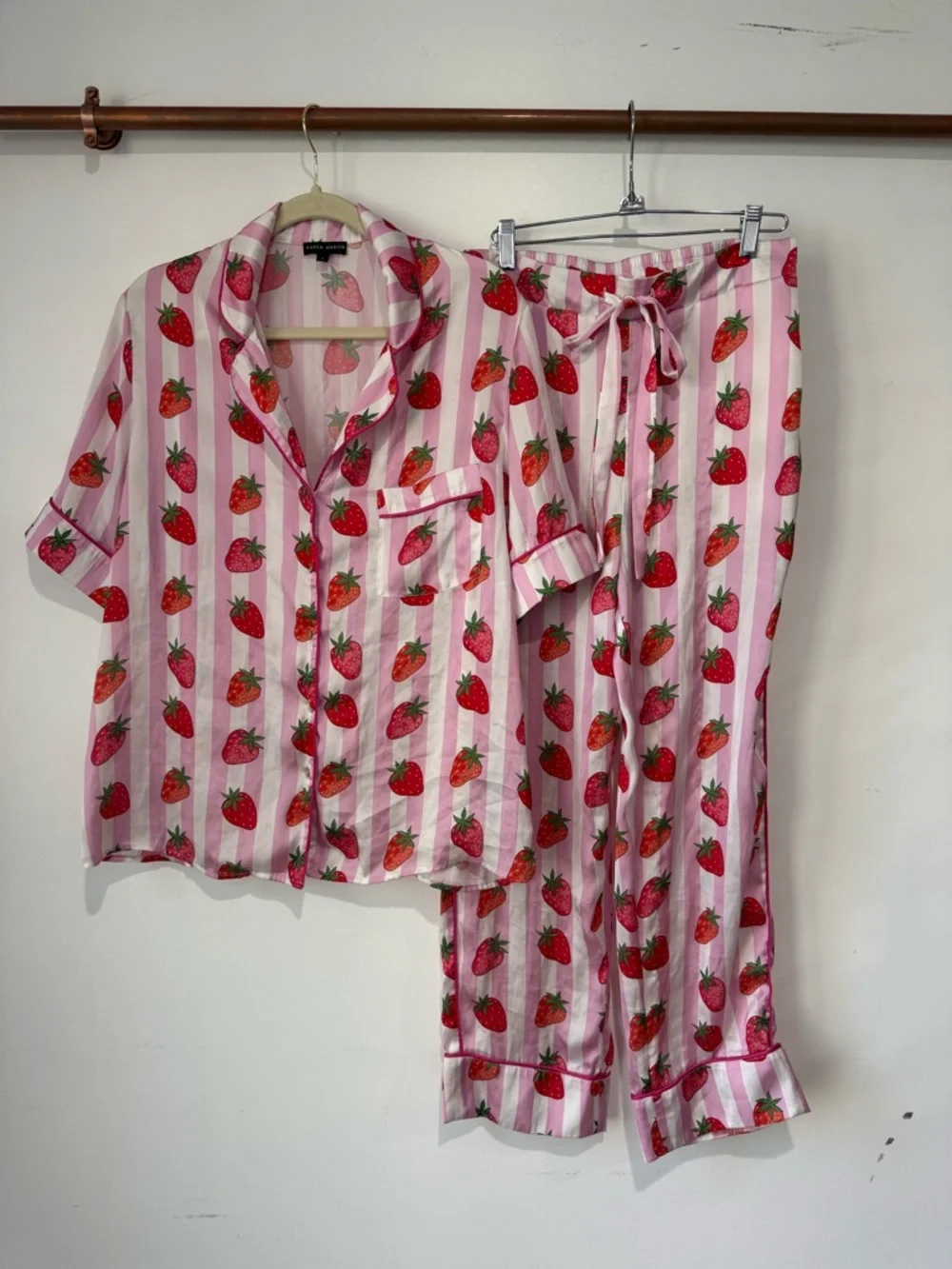 Karen Mabon Strawberry Pajama Set Anthropologie - Picture 2 of 4